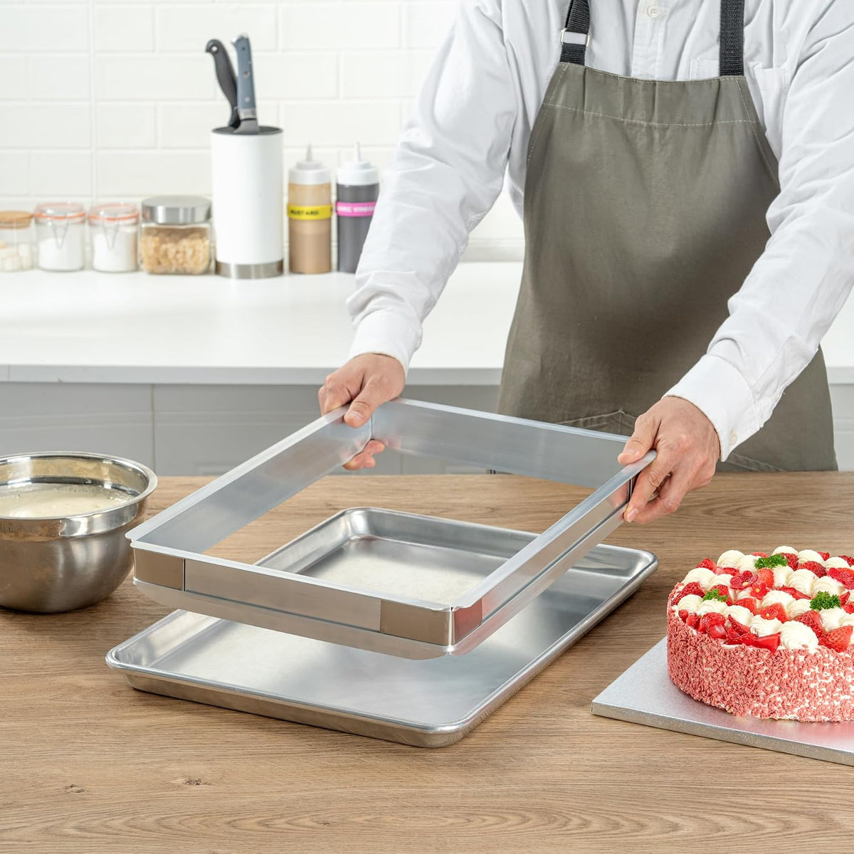 Aluminum Sheet Pan Extender, Fits Half Size Pans, 1 Ct
