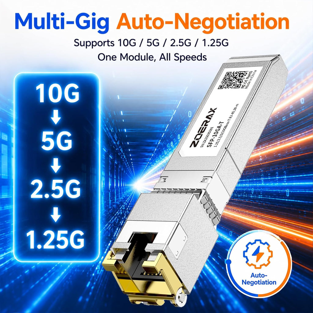 2-Pack SFP to RJ45 10Gb,10Gbase-T sfp to RJ45 Transceiver Module