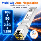 2-Pack SFP to RJ45 10Gb,10Gbase-T sfp to RJ45 Transceiver Module