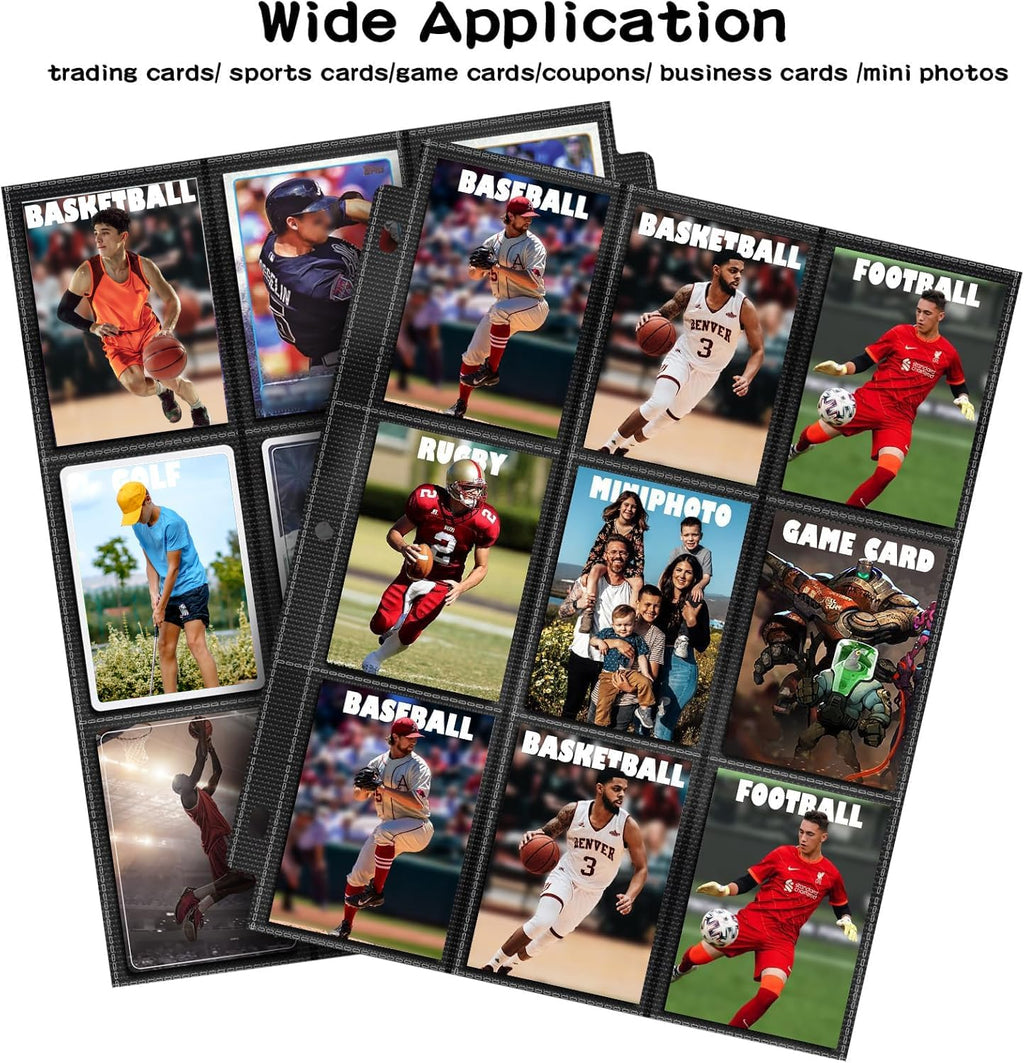900 Pockets Trading Baseball Card Sleeves Binder, 50 Pages Double-Sided Protector Sports Card Binder Fit for MTG
