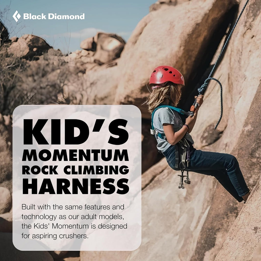 Kids' Momentum Safe Rock Climbing Harness, Indoor/Outdoor