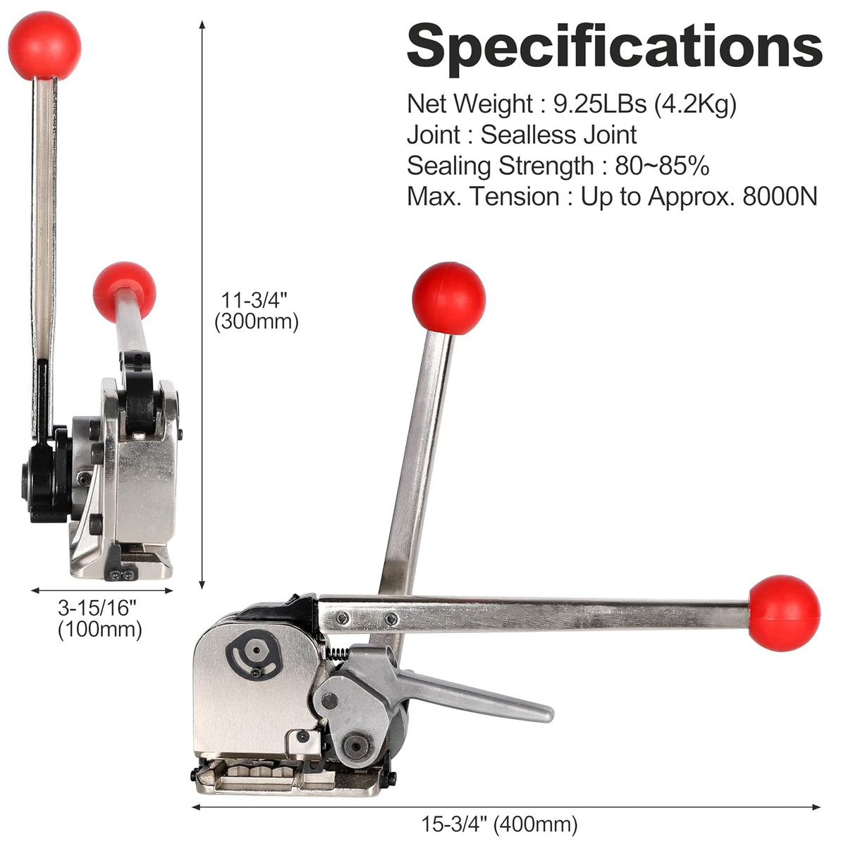 UpJiaFlarish Steel Banding Tool, Metal Strapping Tool, Banding Machine