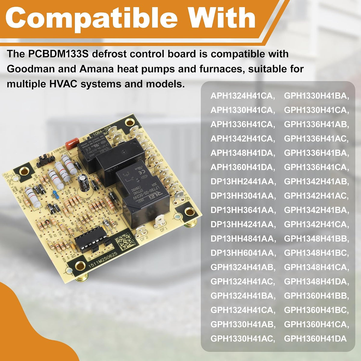 PCBDM133S Defrost Control Board for Goodman & Amana Heat Pumps/Furnace