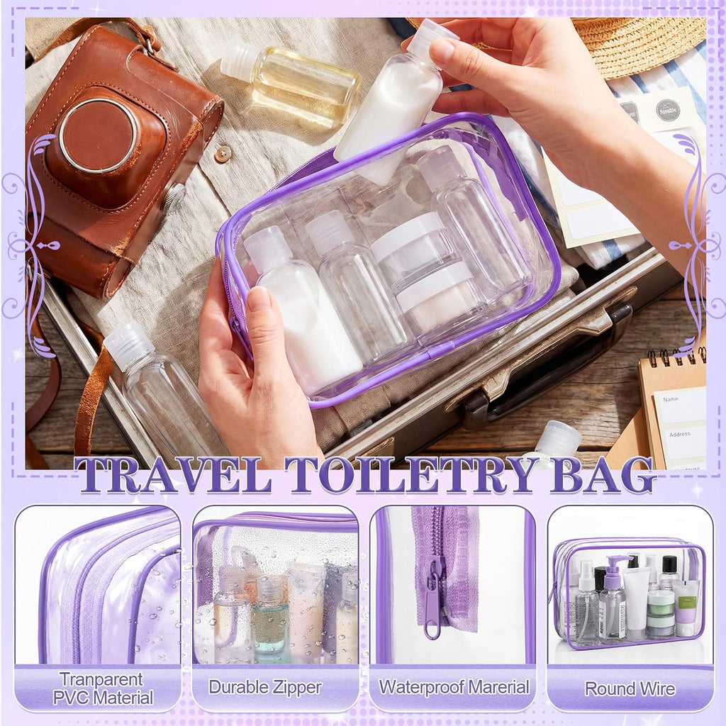 120 Pcs Spa Party Purple Sleepover Party Supply Bulk Headband Wristband Scrunchies Towels Makeup Bag Mirror Claw Hair