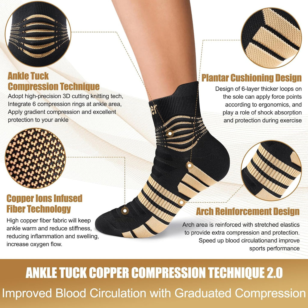 Professional Compression Socks for Women Men Circulation, 20-30 mmHg