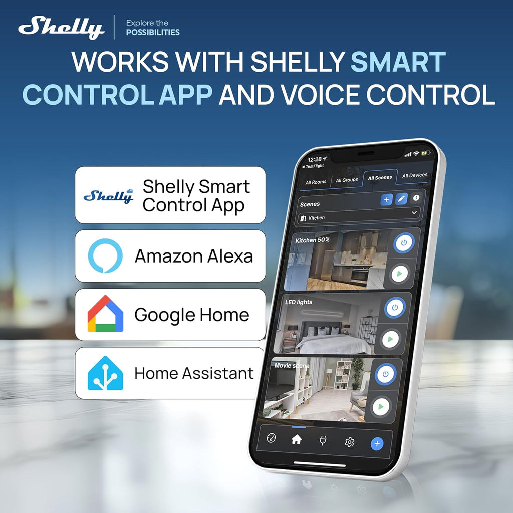Ogemray Smart Relay Switch, 25A, Power Metering, Wi-Fi & Bluetooth, 6000W