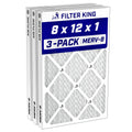 8x12x1 Air Filter MERV 8, AC Furnace Filters (3-Pack)