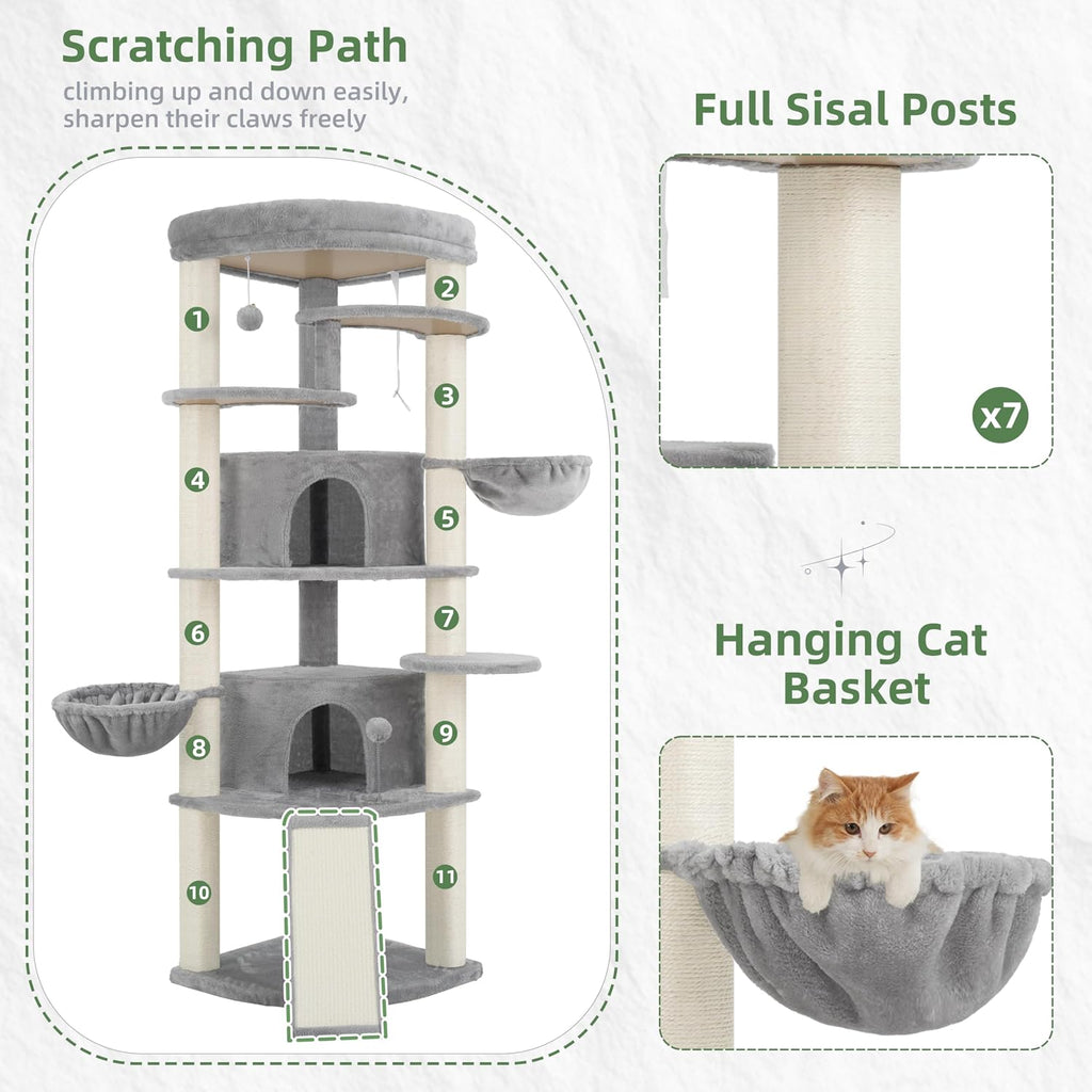 Corner Cat Tree, All Sisal Multi-Cat Scratching Posts GCT035W