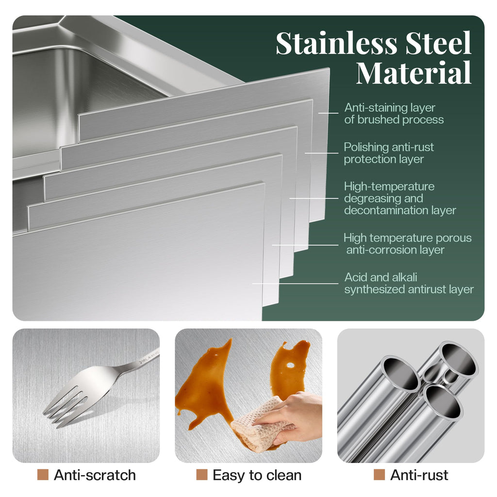 36-Inch Stainless Steel Work Table with Cabinet