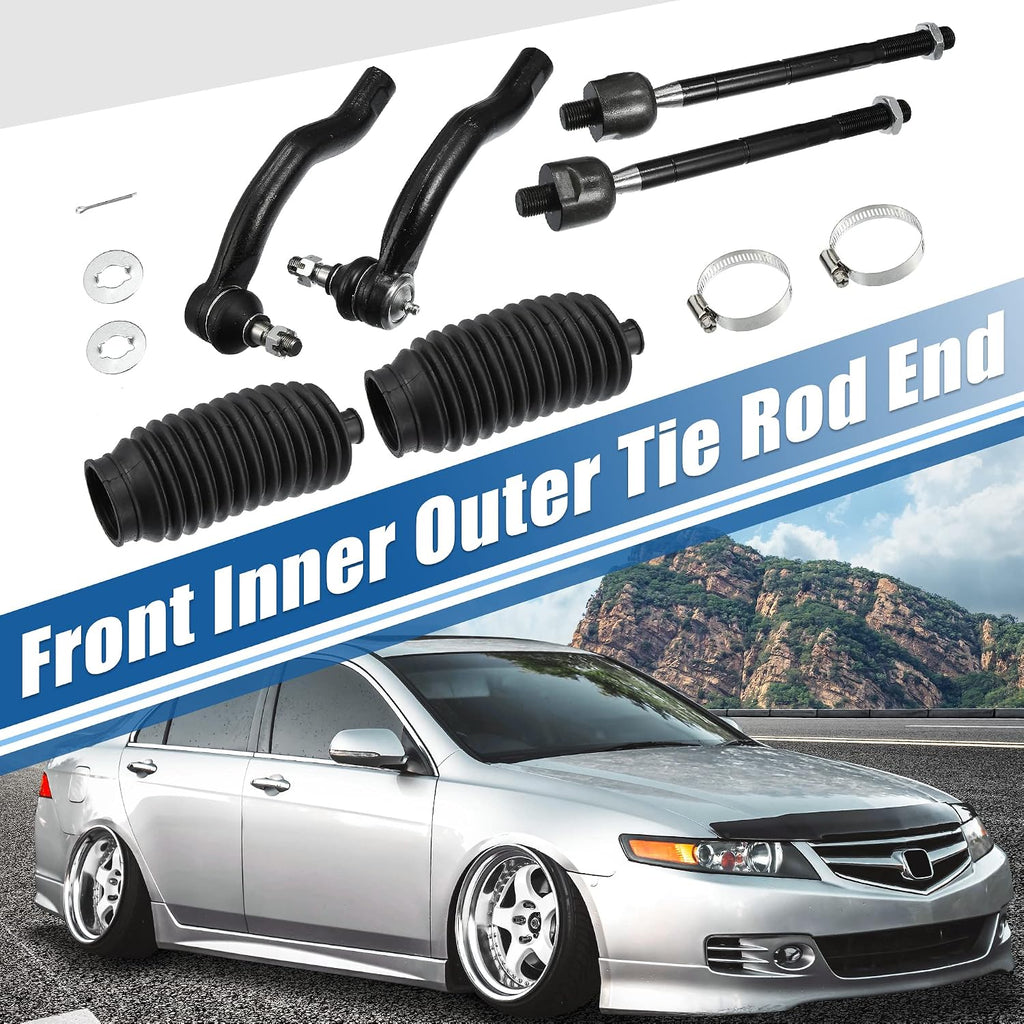 X AUTOHAUX 6pcs Front Inner Outer Tie Rod End Links Suspension Steering Tie Rod End Kit for Toyota RAV4 2006-2018 EV800328 ES800054 ES800053