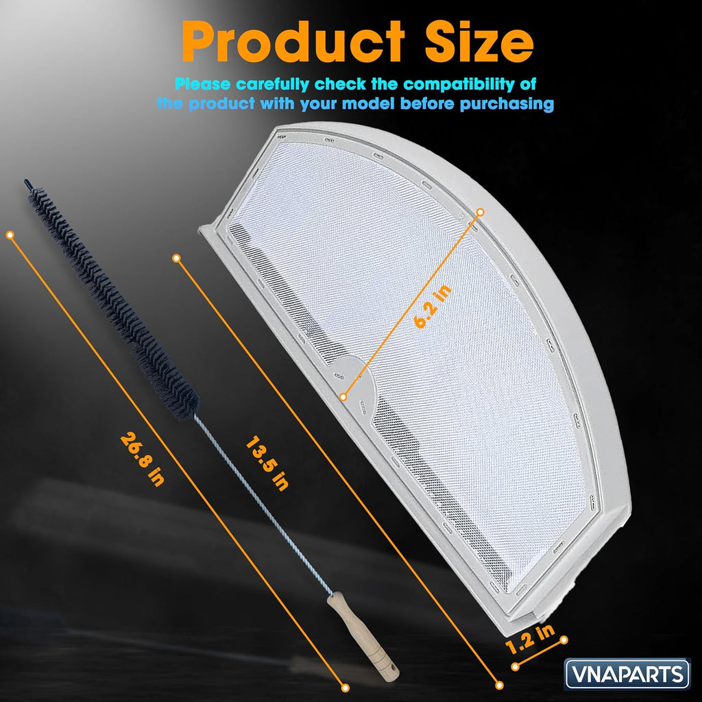 Dryer Lint Filter for GE GTD65EBSJ0WS GTD65GBPL0DG GTD65EBSJ3WS with Brush
