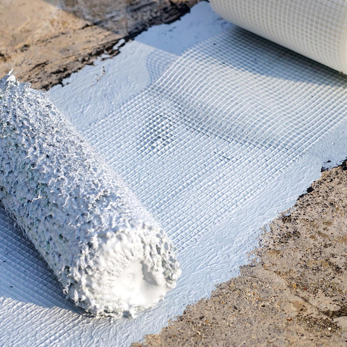 12inch x 66ft Cloth Tape, 1pcs Polyester Fiber Waterproof Mesh Tape Drywall Tape Polyester Fiber Tape White