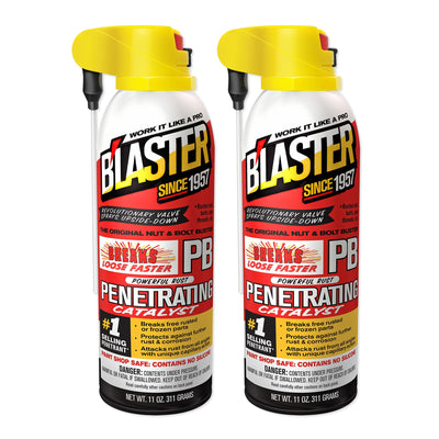 PB Blaster Penetrating Oil Spray, 11 oz Aerosol Cans (2-Pack) – Rust Remover & Bolt Loosener for Stuck Nuts, Bolts &