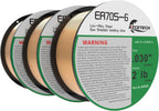 MIG Solid Welding Wire, Carbon Steel, ER70S-6 (3PK, .030" 2LB)