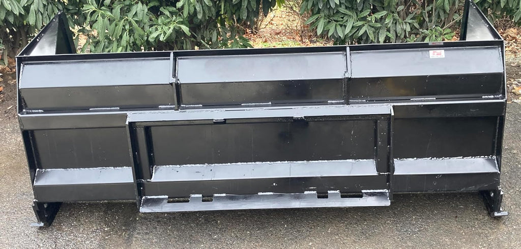 HD Kivel 84" Snow Pusher w/Rubber Edge for Tractor/Skid Steer-7ftSnowBox | Skid Steer Mount Material Handling Attachment