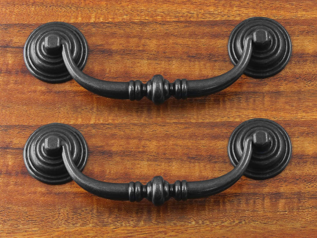 Antique Drop Bail Pulls, 4.3" Hole Center, 6PCS