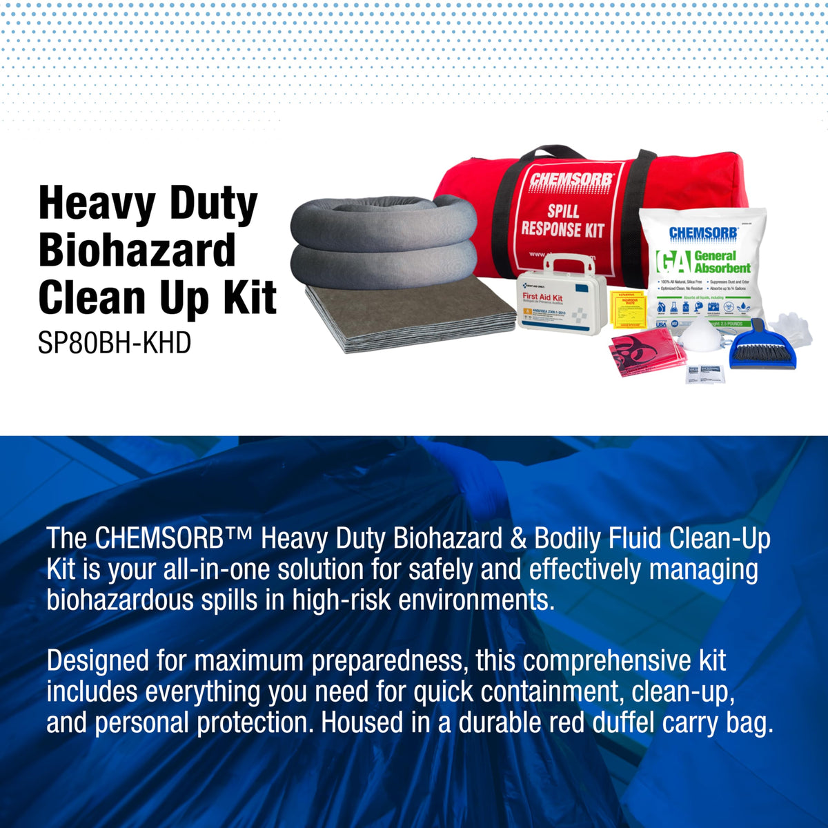CHEMSORB Heavy Duty Biohazard Spill Kit