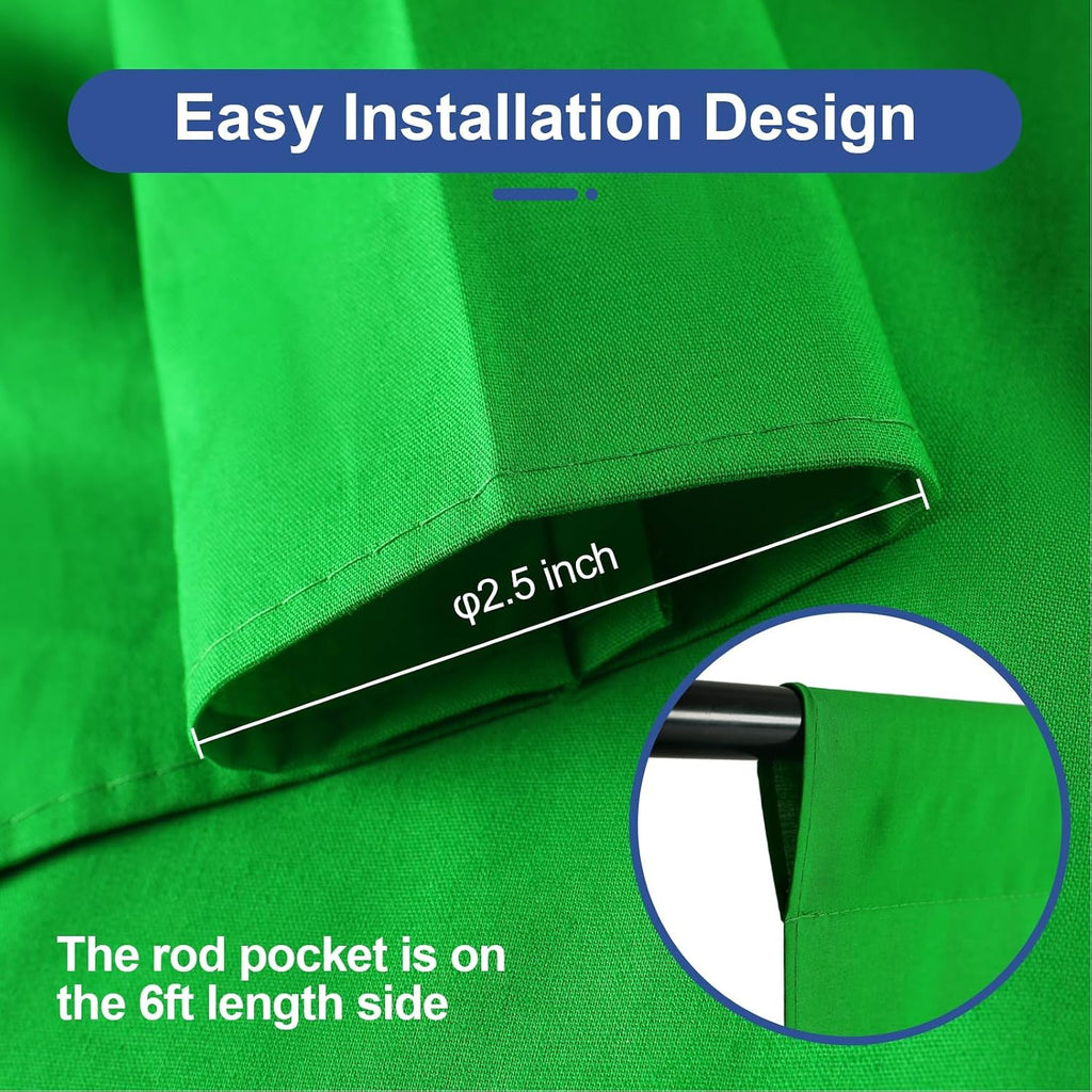 6x9Ft Green Screen Backdrop,Photography Greenscreen Background | Polyester Green Screen Fabric Cloth, Greenscreen