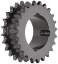 Tsubaki DS40ATL23 Roller Chain Sprocket, Double Strand, Taperlock Design, Hardened Teeth, 1615 Bushing Required, 23 Teeth, #20 ANSI No., 1/2" Pitch