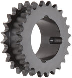 Tsubaki DS40ATL23 Roller Chain Sprocket, Double Strand, Taperlock Design, Hardened Teeth, 1615 Bushing Required, 23 Teeth, #20 ANSI No., 1/2" Pitch