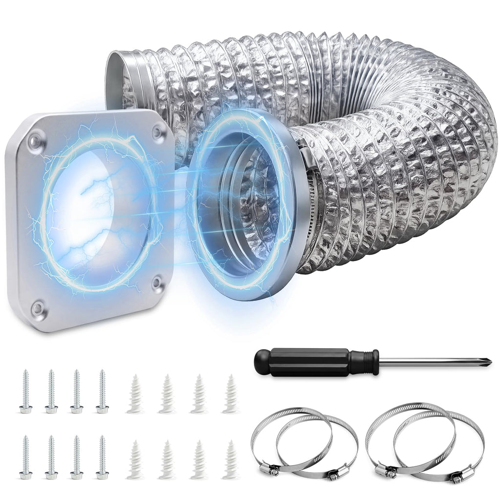 DVC‑180 Magnetic Dryer Vent Kit,4‑Inch Quick‑Connect,5FT Hose & Clamps