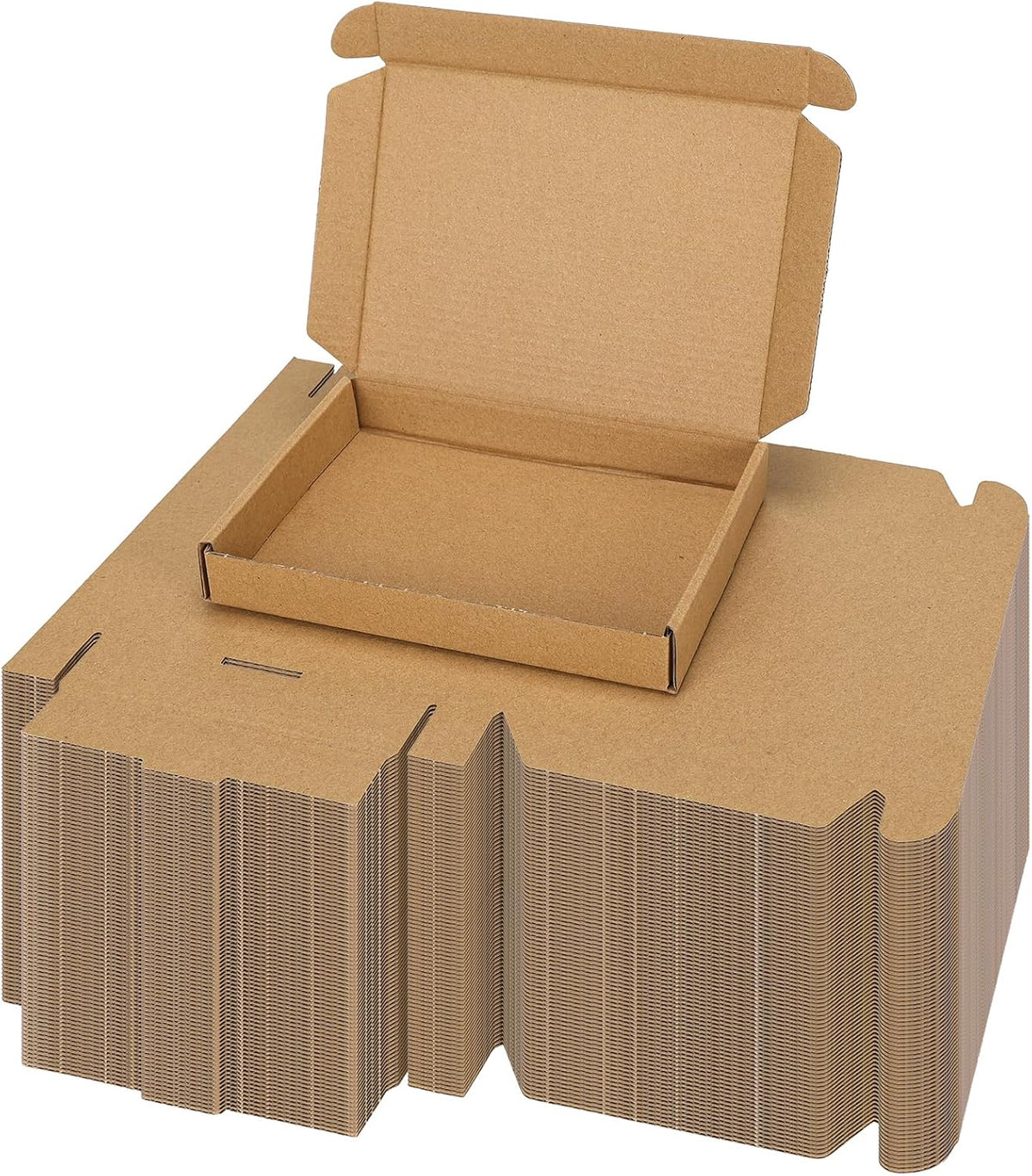 100 Pack 7x5x1 inch Small Shipping Boxes, Brown Mailing Boxes