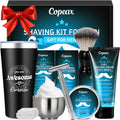 Shaving Kit for Men,Mens Shaving Kit w/Natural Cologne Shaving Cream,Balm,Bowl,Tumbler Cup,Mens Self Care & Grooming