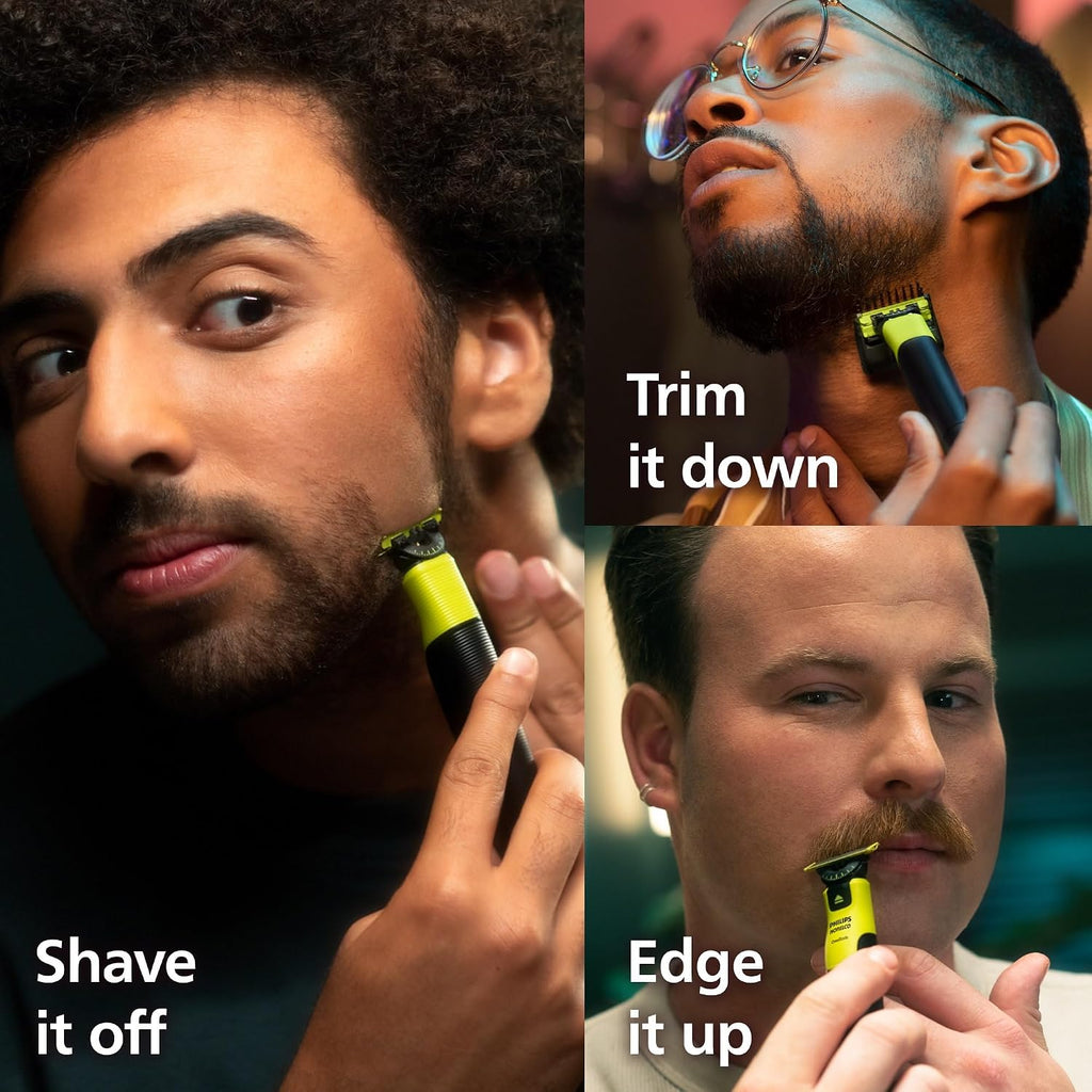 Philips Norelco OneBlade 360 with Connectivity Hybrid Face + Body, Electric Beard Trimmer, Shaver and Body Groomer