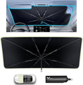 Car Windshield Sun Shade Umbrella 57" x 32", Windshield Sun Shade Foldable with 5-Layer Thickened Vinyl Coating