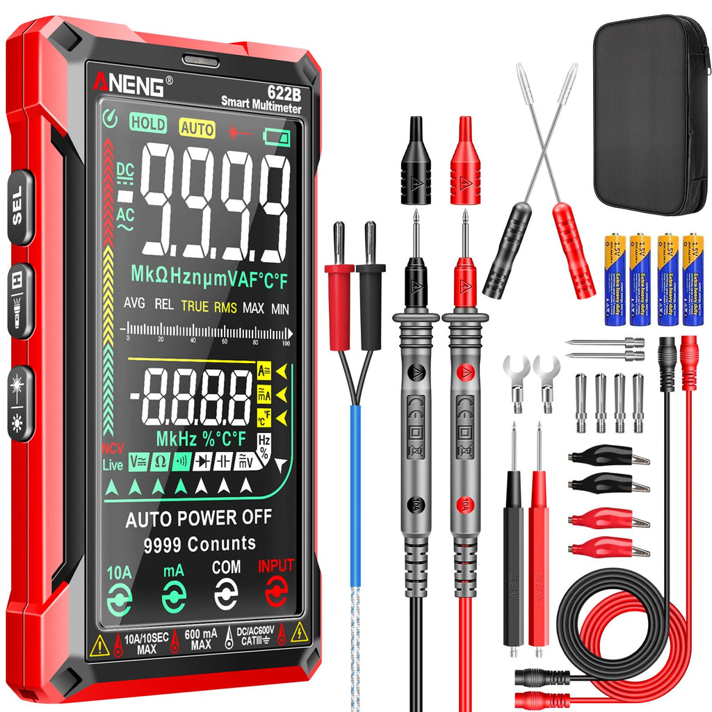 ANENG Digital Multimeter Tester,TRMS 9999 Counts Smart Auto-Range with NCV
