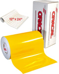 651 Gloss Yellow Adhesive Craft Vinyl for Cameo, Cricut & Silhouette Including Free Roll of Clear Transfer Paper (6ft