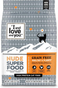 Nude Super Food Dry Cat Food - Turkey + Chicken - Grain Free, High Protein, No Fillers, Superfoods, 5lb Bag