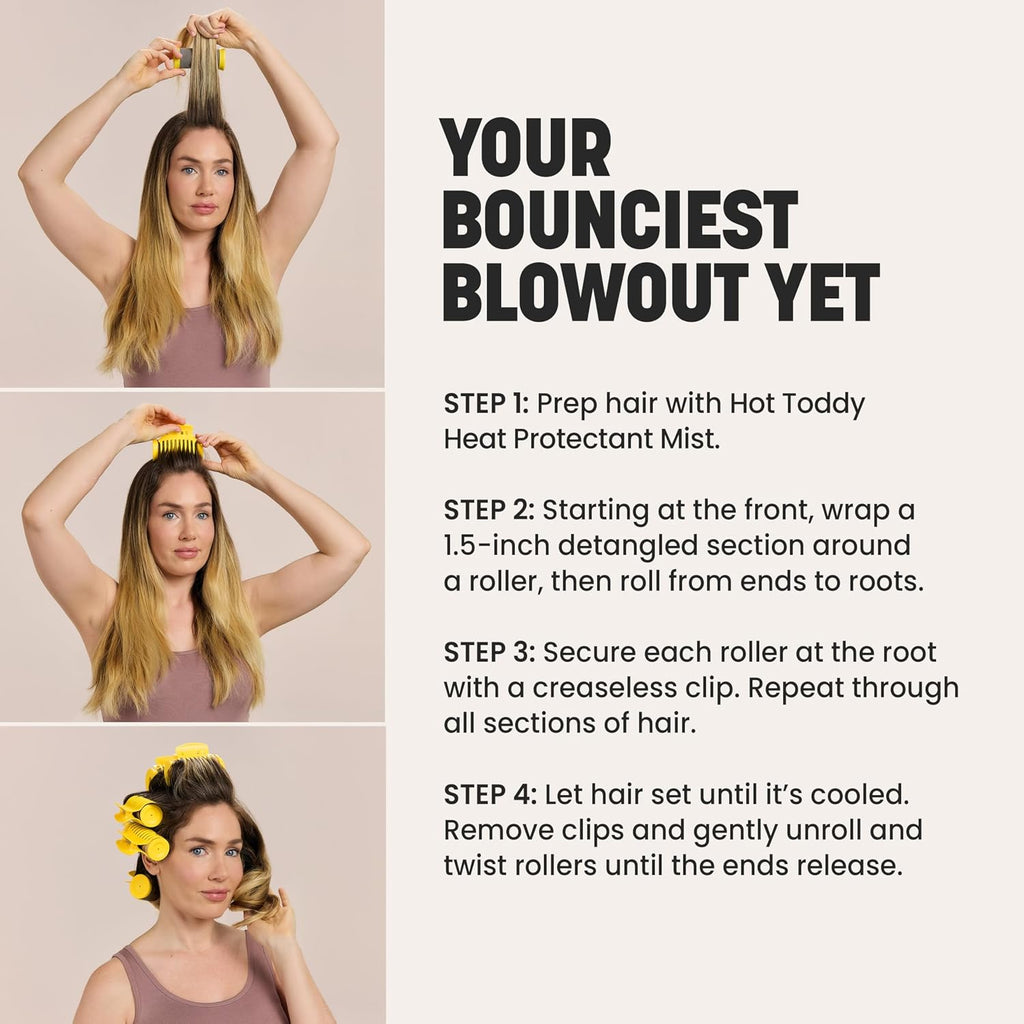 Drybar The Roller Club Curling Hot Rollers | 10 Rollers, 2 Sizes, Heats-Up Fast, Gentle on Hair, Reduces Frizz, Adds