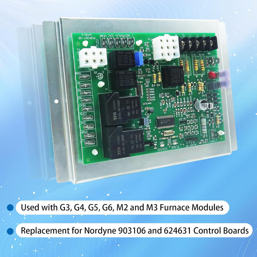 ICM2805A Furnace Control Board, Replacement for Nordyne 903106 and 624631 Control Boards, Used with G3, G4, G5, G6, M2 and M3 Furnace Modules