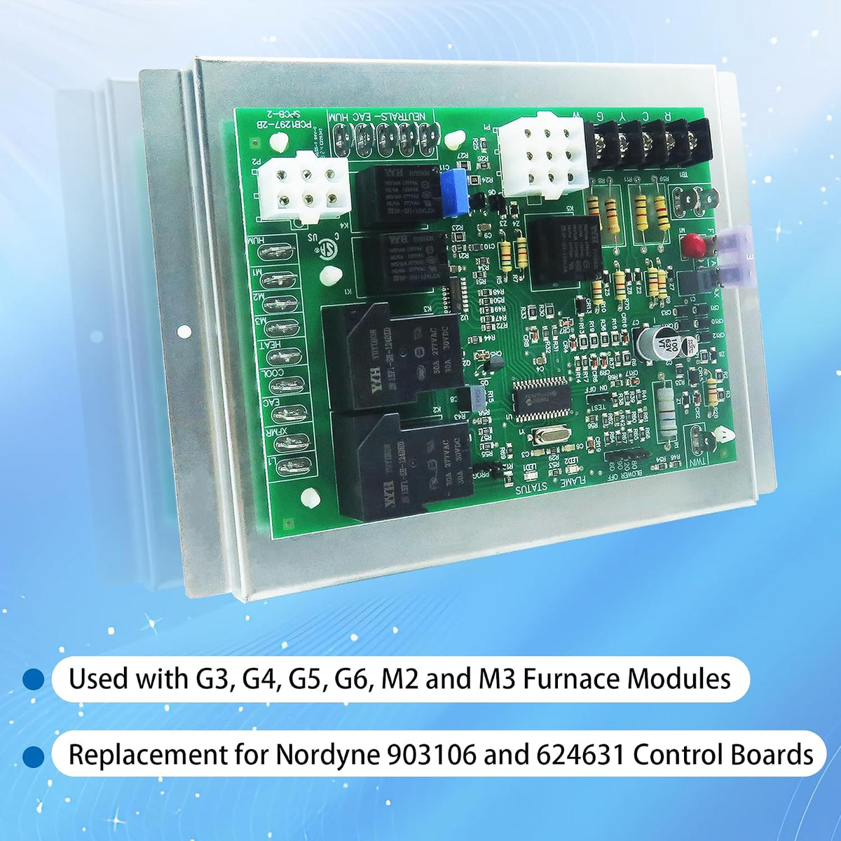 ICM2805A Furnace Control Board, Replacement for Nordyne 903106 and 624631 Control Boards, Used with G3, G4, G5, G6, M2 and M3 Furnace Modules