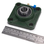 XIKE 2 Pcs UCF203 Bore 17 mm Pillow Block Square Flange Mounted Ball Bearings.
