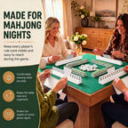 3D Printed Mahjong Card Holder for Table, White, Wavy Style