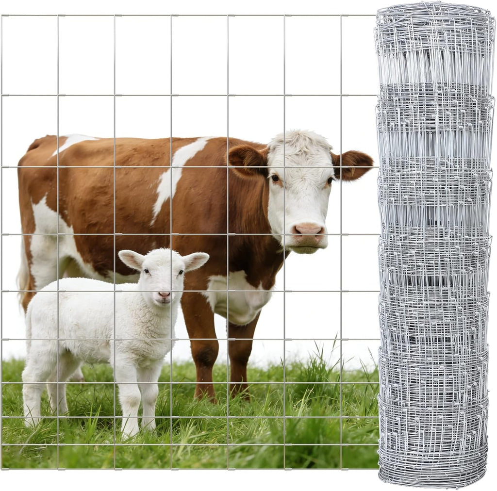 Cattle Panel 4ft x 328ft 14 Gauge Heavy Duty Galvanized Woven Wire Fence