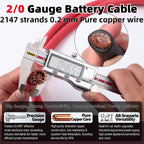TKDMR 2 AWG OFC Battery Cable, 20FT Red & Black Welding Wire