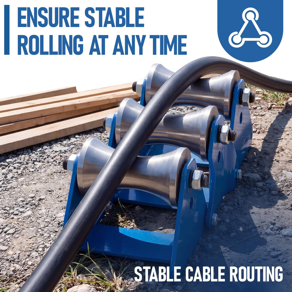 Chumia Cable Pulling Sheave, 3-in-1 Cable Feeding Sheave Wire Pulling Tools