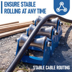 Chumia Cable Pulling Sheave, 3-in-1 Cable Feeding Sheave Wire Pulling Tools