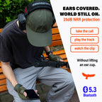 Shooting Ear Protection Earmuffs, Bluetooth, Black