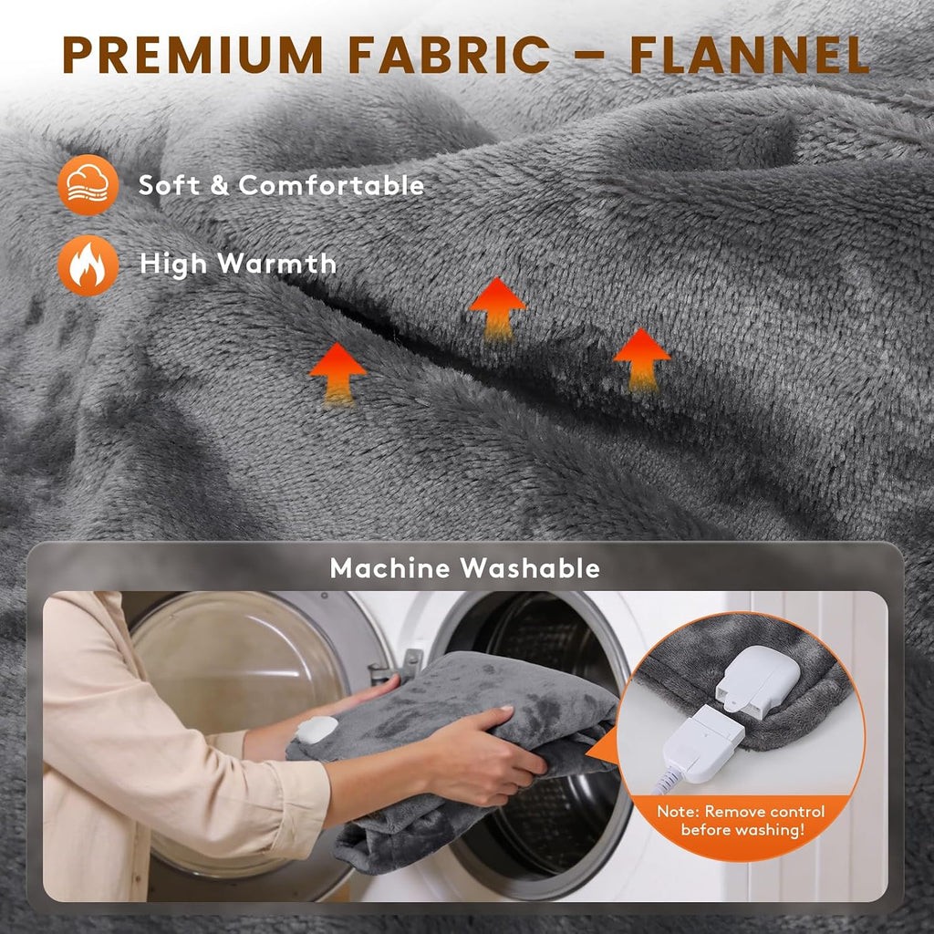 Heating Pad for Neck and Shoulders and Back, 6 Heat Settings & 4 Timer Deeper Pain Relief, Auto Shut Off, 29 * 38"