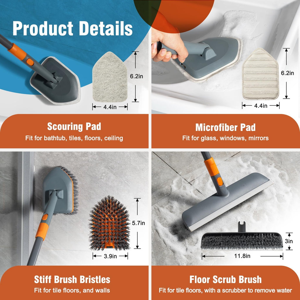 Floor Scrub Brush Tile Tub Scrubber Brush