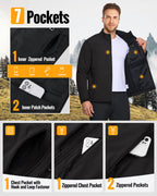 Men's Lightweight Softshell Jacket Fleece Waterproof Windbreaker