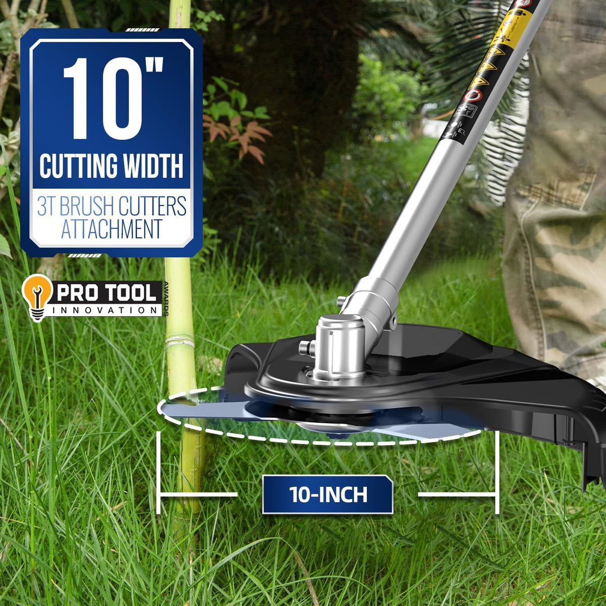 Upgraded 40V Cordless String Trimmer & Edger, 4-in-1 Multi-Tool Kit with Hedge Trimmer, Brush Cutter & Pole Saw