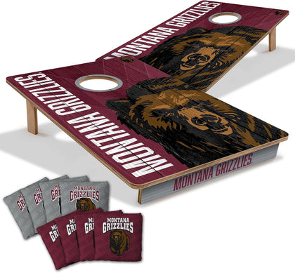 NCAA 2’ x 3’ Wood Cornhole Game with Logo Bags