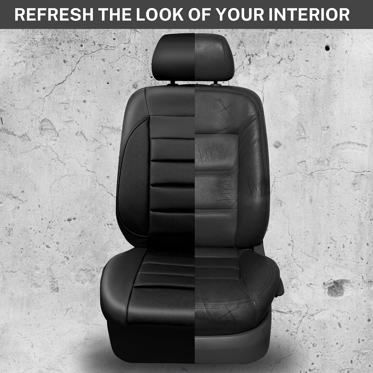 Faux Leather Car Seat Covers Front Seats Only, 3D Foam Support Car Seat Covers, Universal fit for Trucks Vans SUVs