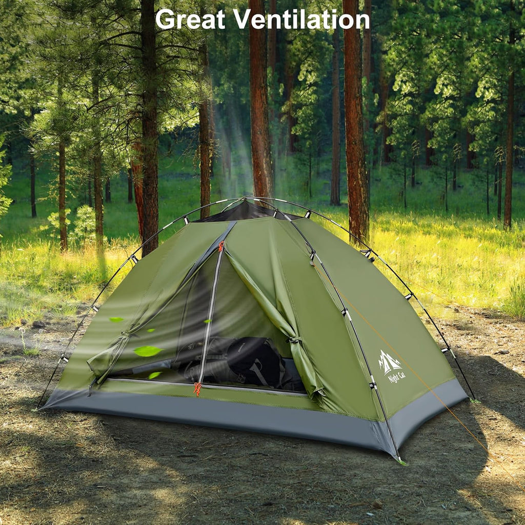 Upgraded Backpacking Tents 1 2 Persons Easy Clip Setup Camping Tent Adults Scouts Heavy Rainproof Compact Lightweight