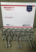 2-3/8" (2-1/2") Tension Bands with Bolts for Chain Link Fence, Gate, Posts - 16 Pack